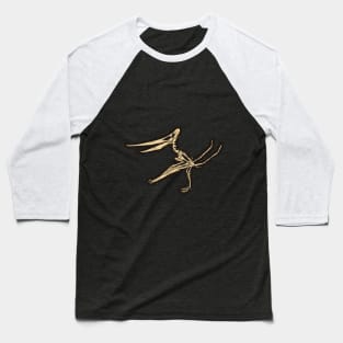 Flying Pteranodon Skeleton T-shirt, Winged Prehistoric Dino Shirt, Dinosaur Bones Tshirt, Paleontologist Tee, Pterosaur Baseball T-Shirt